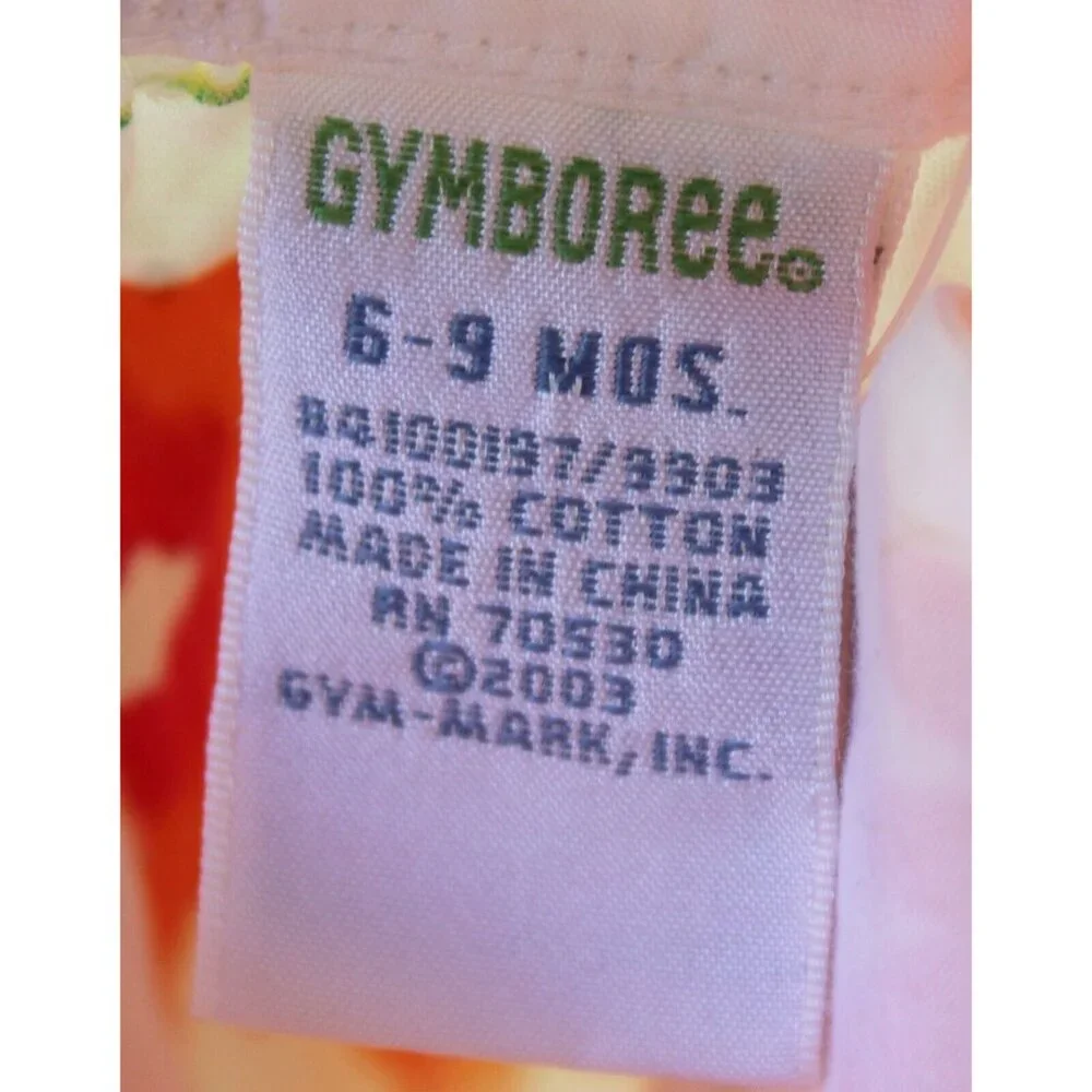 2004 Gymboree Floral Palette Bubble Romper Jumper Watercolor Flowers Summer